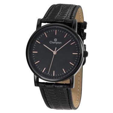 Imagem de Relógio Feminino Preto Champion Pulseira De Couro