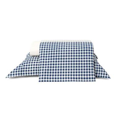 Imagem de Jogo de Lençol Mini Vichy Azul Marinho Westwing, Azul