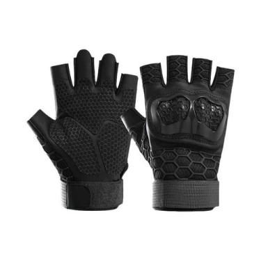 Imagem de Luvas Táticas Masculinas De Dedo Curto Com Proteção Rígida Antiderrapa