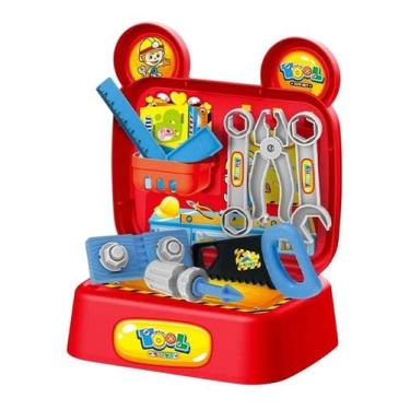 Imagem de Maleta Com Ferramentas De Brinquedo 17 Peças - Vermelha - Unik Toys