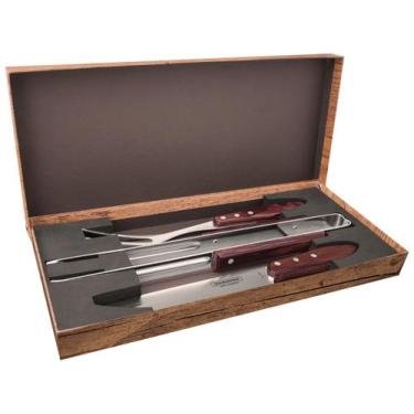 Imagem de Kit Jogo Trinchante P/ Churrasco Lâminas Aço Inox Tramontina