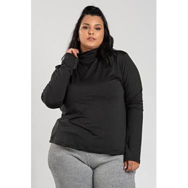 Imagem de Blusa Cacharréu Feminina Manga Longa Plus Size Térmica Peluciada - Ser