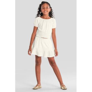 Imagem de Conjunto infantil menina em cotton especial Brandili, Natural, 10