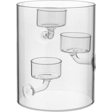 Imagem de Castiçal 3 Velas Borossilicato 15x12x12cm Transparente - NH
