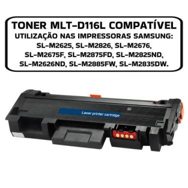 Imagem de Toner Compatível Para Samsung Mlt-d116 D116 116l Sl-m2885fw - Digital 