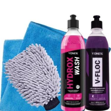 Imagem de Kit lava protege hydrox wash vonixx vfloc shampoo lava autos limpeza a
