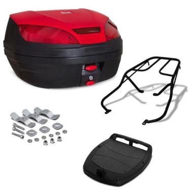 Imagem de Baú Bauleto De Moto 52 Litros Pro Tork Com Bagageiro Biz 100 1998 Até 