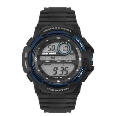 Imagem de Relógio MORMAII masculino digital preto azul MO03665AA/8A