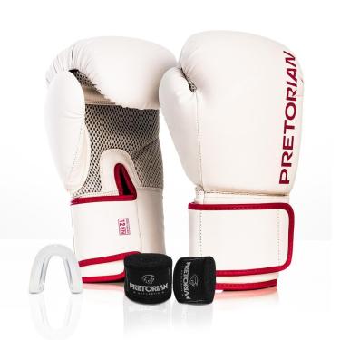 Imagem de Kit Luva Boxe Muay Thai Fx2 Bandagem Protetor Bucal Pretorian - Treino Sparring 10oz 12...