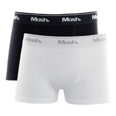 Imagem de Kit c/12 Cuecas Boxer Mash Infantil 110.07, Preto/Branco, P