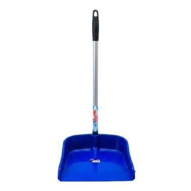 Imagem de Pá de Lixo Longa com Cabo Design Ergonômico para Limpeza Confortável em Casa Escritórios e Escolas Brubalar