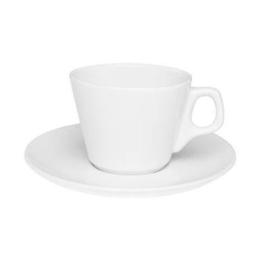 Imagem de Xicara Capuccino 9001 Branca C/ Pires I408 200ml Oxford, BRANCO