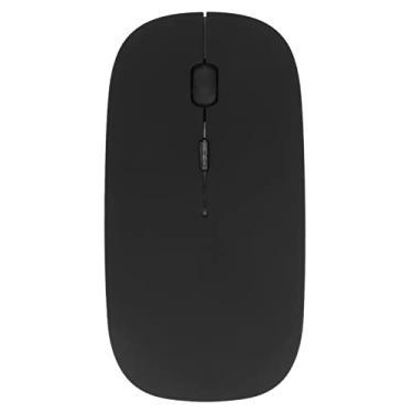 Imagem de Mouse de computador, mouse sem fio de alta sensibilidade de rastreamento óptico fosco Aparência Mudo Clique para Sala de Internet para adultos no escritório para casa para jovens(Fosco preto)