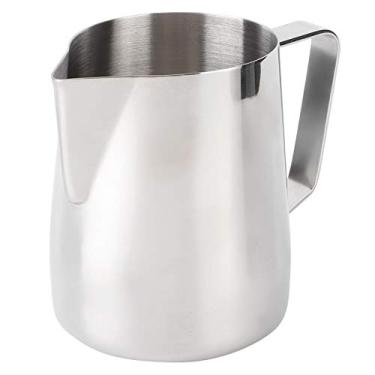 Imagem de Xícara de leite de aço inoxidável para espumar leite, jarros para espumar café dosador copo para crianças convidados (600ml)