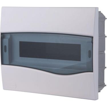 Imagem de Quadro de Distribuição de Embutir 12 DIN ou 8 NEMA Tramontina com Porta Transparente Tramontina