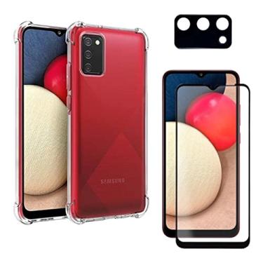Imagem de Capa Capinha + Película De Vidro 3d + Pl Proteção da Lente da Câmera Para Galaxy A02s - (HARD GLASS STORE)