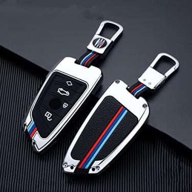Imagem de CSHU Capa de chave de carro de liga de zinco capa chaveiro chaveiro bolsa, adequado para BMW X1 X3 X4 X5 F15 X6 F16 G30 7 G11 F48 F39 520 525 f30 118i 218i 320i, 7