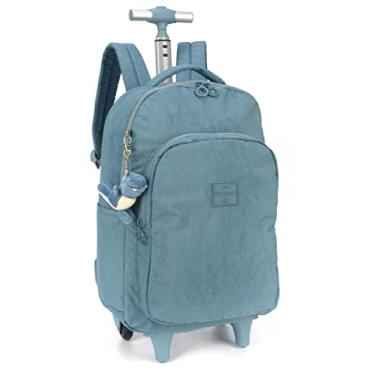 Imagem de Mochila de Rodinha Escolar Feminina Notebook Up4You 51610 (Azul)