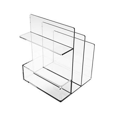Imagem de KIZQYN Estante de mesa simples estante multifuncional divisória estante materiais de escritório rack de armazenamento de cosméticos estante (cor: claro)