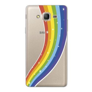 Imagem de Capa Case Capinha Samsung Galaxy  On7 Arco Iris Estrelinhas - Showcase