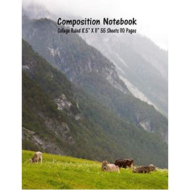 Imagem de Composition Notebook: College Ruled Cow Farm Bull Bovine Cattle Cute Composition Notebook, Girl Boy School Notebook, College Notebooks, Composition Book, 8.5" x 11"