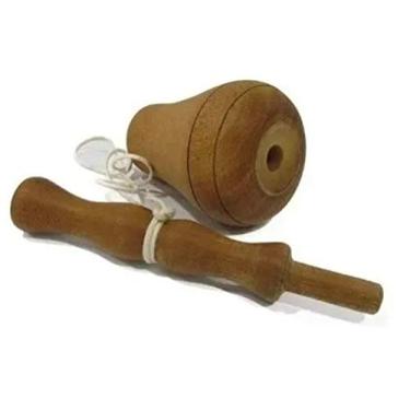 Imagem de Casa Nobre Bilboque Sino Produto Artesanal Brincadeira Antiga - Madeira - 5+