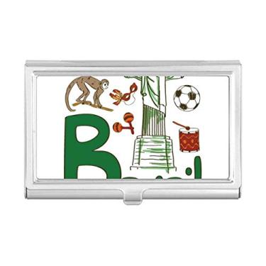 Imagem de Carteira de bolso com estampa de marco nacional do Brasil, porta-cartões