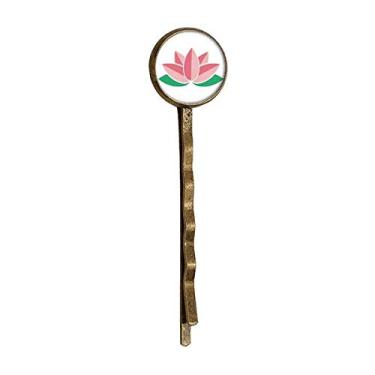 Imagem de Flower Plant Plant Lotus Leaf Lotus Flower Retro Metal Hair Bobby Pin Headwear