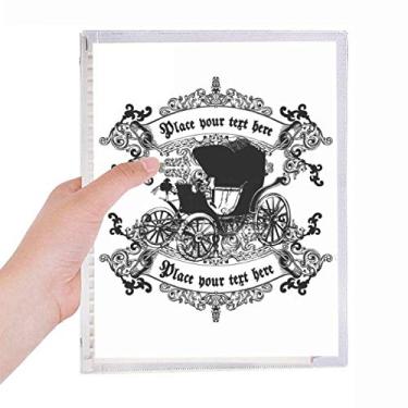 Imagem de Caderno verde escuro clássico com estampa de flores e folhas soltas diário recarregável