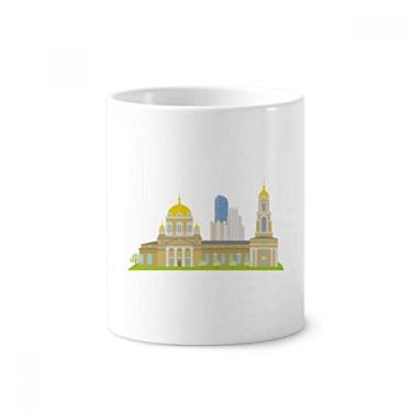 Imagem de Ekaterinburg Porta-canetas com estampa de símbolo nacional da Rússia e suporte de cerâmica