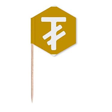 Imagem de Símbolo de moeda Mongólia Tugrik MNT bandeiras de palitos de cupcake palitos festa celebração