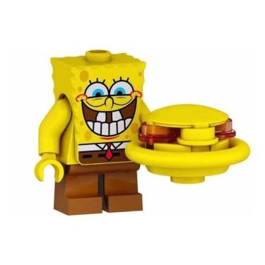 Imagem de Boneco Blocos De Montar Bob Esponja Sanduíche