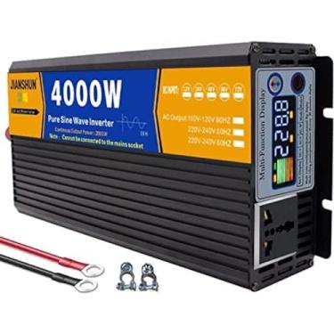 Imagem de Inversor de energia de onda senoidal pura 3000W 4000W 5000W 6000W 8000W Inversor de energia para carro DC 12V 24V 48V 60V 72V para AC 220V 230V 240V Conversor de transformador Tensão univers