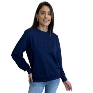 Imagem de Blusão Moletom Feminino Estampa Contorno Bordado Colcci-Feminino