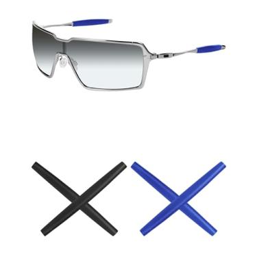 Imagem de Mryok — Meias de substituição para óculos de sol Oakley Probation – Opções, Blue & Black, One Size