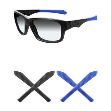 Imagem de Mryok — Meias de substituição para óculos de sol Oakley Jupiter Squared – Opções, Blue & Black, One Size