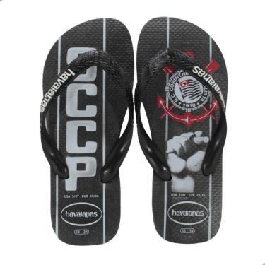 Imagem de Chinelo Masculino Havaianas Top Times Corinthians-Preto
