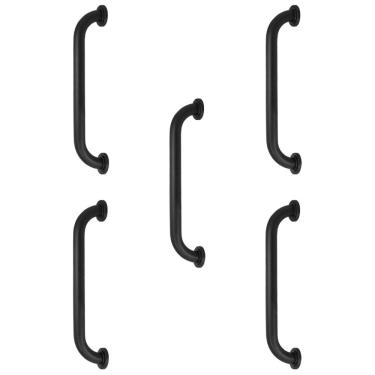 Imagem de Alça de Apoio 30cm Barra Inox Kit 5 Unidades Deficiente Idoso Cadeirante Acessibilidade Suporte Parede Box Banheiro Corrimao Segurança Resistente