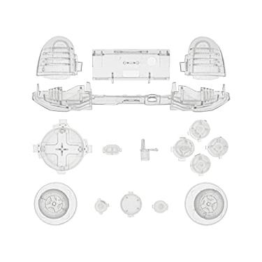 Imagem de Yiootop Full matte Replacement Buttons Set Mod Kits for Xbox Series X/S, Repair parts LB RB LT RT Bumpers Triggers D-pad ABXY Start Back Sync Share Keys for Xbox Series X /S Controller (Clear White)