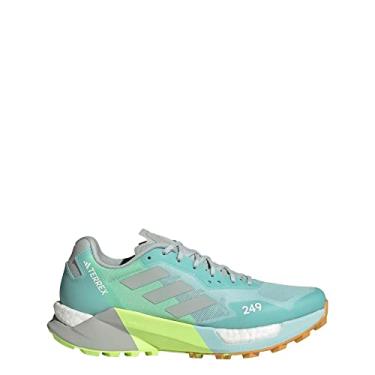 Imagem de adidas Tênis de corrida feminino Terrex Agravic Ultra, Semiflash Aqua/Wonder Silver/Lucid, 40
