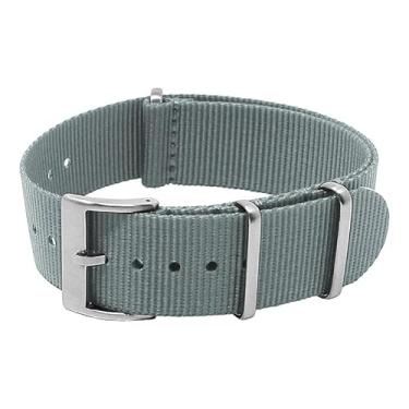 Imagem de StrapsCo Classic One-Piece Nylon Watch Band Strap - Grey - 16mm