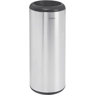 Imagem de Lixeira em Aço Inox com Aro e Base em Polipropileno 20 Litros, Tramontina, Inox