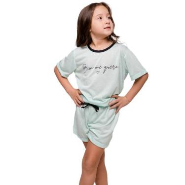 Imagem de Pijama Estampado De Calor Modelo Infantil Para Meninas - Diones, Verde