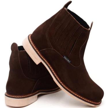 Imagem de Botina Chelsea Masculina Nobuck Elástico Country Conforto - Polo Blu, 