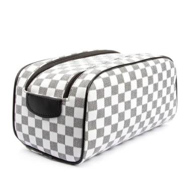 Imagem de Necessaire Casual Organizadora M&d Store Estampada com Zíper, Branco, 