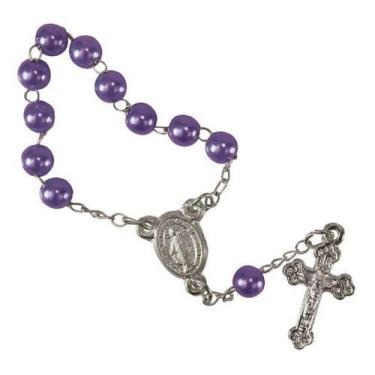 Imagem de 50 Mini Terço para Lembrancinhas - SJO Artigos Religiosos, Lilás