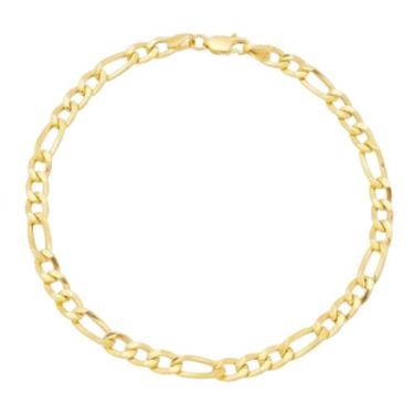 Imagem de Pulseira Masculina Grumet Oca Elos 3x1 Ouro 18k 750 - Thile Jóias