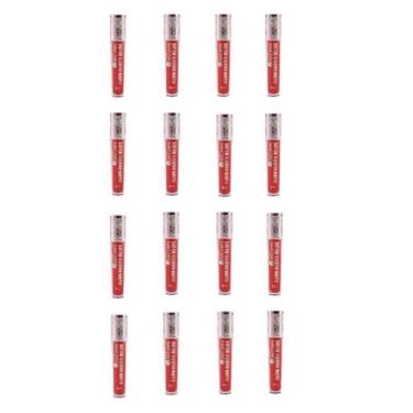 Imagem de Kit 16 Batom Líquido Matte Cor 34 Goiaba 4ml -Ramona Make Up