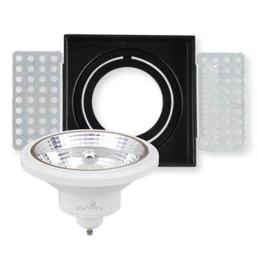 Imagem de Spot Embutir Direcionável Preto Lâmpada Dimerizável 12W - Gaya