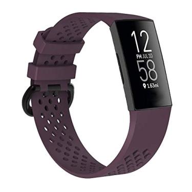 Imagem de Pulseiras de substituição compatíveis com Fitbit Charge 4/Fitbit Charge 3 para mulheres e homens, pulseiras esportivas de silicone para fitness para mulheres e homens, pequenas e grandes